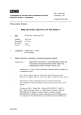 Journal of the 844th Plenary Meeting of the Forum for Security Co-operation