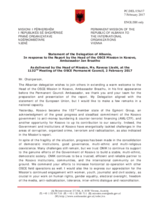 Statement by the Delegation of Albania in response to the report by the Head of the OSCE Mission in Kosovo, Ambassador Jan Braathu