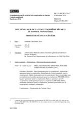 MC(23).JOUR/2 - Second Day of the 23rd Meeting of the Ministerial Council 