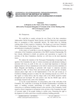 Statement by the Delegation of Armenia in response to the presentations by the Chairpersons of the Security Committee, of the Economic and Environmental Committee, and of the Human Dimension Committee