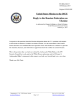Statement by the Delegation of the United States of America in response to the statement by the Delegation of the Russian Federation on the situation in Ukraine and the need to implement the Minsk agreements