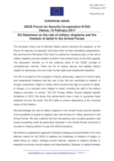 Statement by the Maltese EU Presidency  in response to the presentations by Colonel G. Youstra, Mr. S. Gugerel, Mr. I. Ilinca, and Chief Imam N. ef. Hadžić