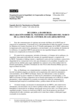 Doc 4 - From Lisbon to Hamburg: Declaration on the Twentieth Anniversary of the OSCE Framework for Arms Control Doc 4 - From Lisbon to Hamburg: Declaration on the Twentieth Anniversary of the OSCE Framework for Arms Control