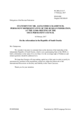 Statement by the Delegation of the Russian Federation in response to the statements by delegations on the so-called referendum in the occupied Tskhinvali region of Georgia