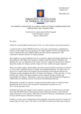 Statement by the Delegation of Norway in response to the address by UNHCR Assistant High Commissioner for Protection, H.E. Volker Türk