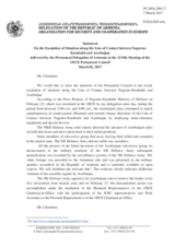 Statement by the Delegation of Armenia on the escalation of the situation along the line of contact between Nagorno-Karabakh and Azerbaijan