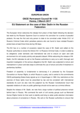 Statement by the Maltese EU Presidency on the case of Mr. I. Dadin in the Russian Federation