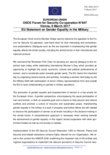 Statement by the Maltese EU Presidency in response to the presentations by Major A. Grant, Lieutenant E. Raluca Radu, Mr. O. Fisher, Mr. M. Pesko, and by Mr. P. Gasparini