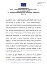 Statement by the Maltese EU Presidency on the situation in and around Ukraine