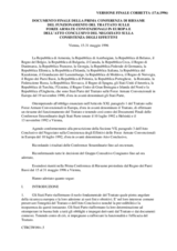 Documento finale della prima conferenza di riesame del funzionamento del trattato sulle forze armate convenzionali in Europa e dell'atto conclusivo del negoziato sulla consistenza degli effettivi