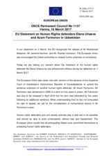 Statement by the Maltese EU Presidency on the human rights defenders Ms. E. Urlaeva and Mr. A. Farmonov in Uzbekistan