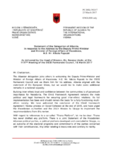 Statement by the Delegation of Albania in response to the address by the Deputy Prime Minister and Minister for Foreign Affairs of the former Yugoslav Republic of Macedonia, H.E. Nikola Poposki