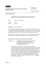 Journal of the 1138th Plenary Meeting of the Permanent Council