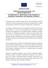 Statement by the Maltese EU Presidency on the restrictions on the freedoms of expression, association and assembly in Belarus