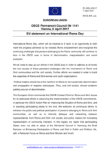 Statement by the Maltese EU Presidency on the International Roma Day, to be observed on 8 April 2017