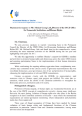 Statement by the Delegation of Ukraine in response to the report by the Director of the Office for Democratic Institutions and Human Rights, Mr. Michael Georg Link