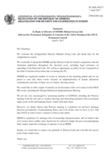 Statement by the Delegation of Armenia in response to the report by the Director of the Office for Democratic Institutions and Human Rights, Mr. Michael Georg Link