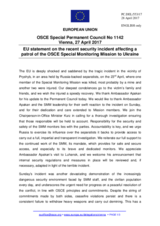 Statement by the Maltese EU Presidency in response to the report by the Chief Monitor of the OSCE Special Monitoring Mission to Ukraine, Ambassador Ertugrul Apakan