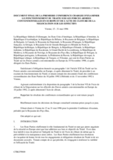 Final Document of the First Conference to Review the Operation of the Treaty on Conventional Armed Forces in Europe and the Concluding Act of the Negotiation on Personnel Strength (fr)