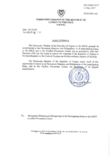 Response by the Delegation of Cyprus to the Questionnaire on the Code of Conduct on Politico-Military Aspects of Security Response by the Delegation of Cyprus to the Questionnaire on the Code of Conduct on Politico-Military Aspects of Security