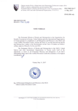 Response by the Delegation of Bosnia and Herzegovina to the Questionnaire on the Code of Conduct on Politico-Military Aspects of Security