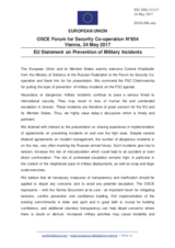 Statement by the Maltese EU Presidency in response to the Mr. S. Khabibullin, Main Directorate for International Military Co-operation, Ministry of Defence, Russian Federation