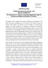 Statement by the Maltese EU Presidency on the Russia’s ongoing aggression against Ukraine and illegal occupation of Crimea
