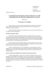 Statement by the Delegation of France in response to the statement by the Delegation of Azerbaijan