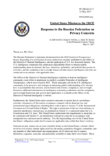 Statement by the Delegation of the United States of America in response to the statement by the Delegation of the Russian Federation on the violations of the right to privacy in the United States of America