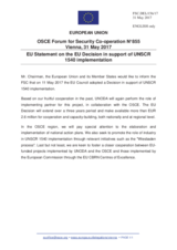 Statement by the Maltese EU Presidency on the decision by the Council of the European Union, adopted on 11 May 2017, in support of the implementation of UNSCR 1540