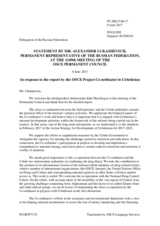 Statement by the Delegation of the Russian Federation in response to the report by the OSCE Project Co-ordinator in Uzbekistan, Ambassador John MacGregor