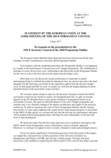 Statement by the Maltese EU Presidency in response to the presentation of the 2018 Programme Outline by the Secretary General