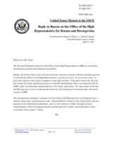 Statement by the Delegation of the United States of America in response to the statement by the Delegation of the Russian Federation