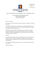 Statement by the Delegation of Norway, also on behalf of Iceland, Liechtenstein, San Marino and Switzerland, on the death penalty in the United States of America