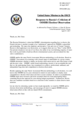 Statement by the Delegation of the United States of America in response to the statement by the Delegation of the Russian Federation on the election observation activities of the OSCE Office for Democratic Institutions and Human Rights